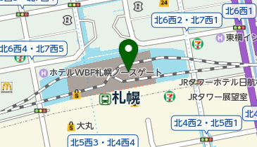 札幌駅北口東改札口の地図画像