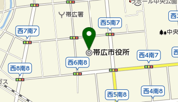 帯広市役所展望ホールの地図画像