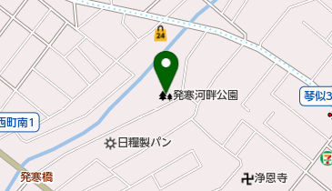 発寒河畔公園の地図画像