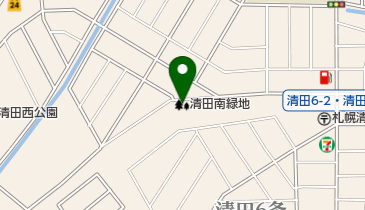 清田南緑地の地図画像