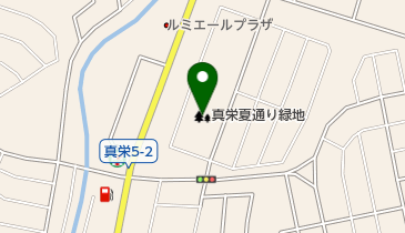 真栄夏通り緑地の地図画像