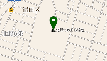 北野たかくら緑地の地図画像