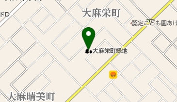 大麻栄町緑地の地図画像