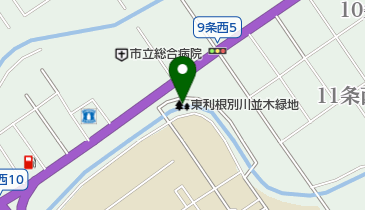 東利根別川並木緑地の地図画像