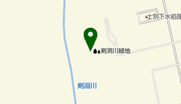 剣渕川緑地の地図画像