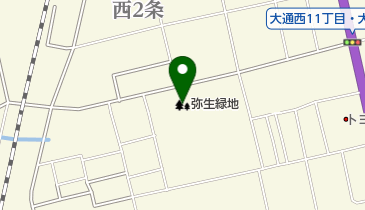 弥生緑地の地図画像