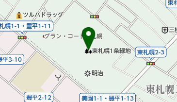 東札幌1条緑地の地図画像
