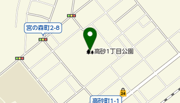 高砂1丁目公園の地図画像