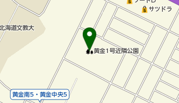 黄金1号近隣公園の地図画像