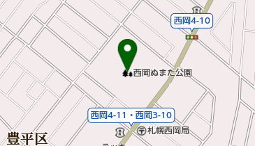 西岡ぬまた公園の地図画像