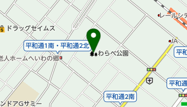 わらべ公園の地図画像