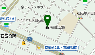 南郷丘公園の地図画像