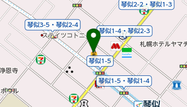 イオン札幌琴似店の地図画像