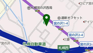 北海道マツダ販売手稲ユーカーランドの地図画像