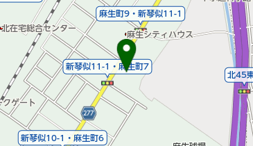 北海道マツダ販売麻生店の地図画像