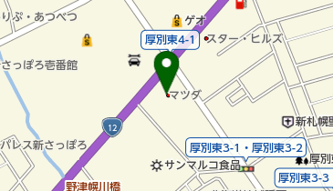 北海道マツダ販売厚別店の地図画像