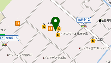 3COINS+plusイオンモール札幌発寒店の地図画像