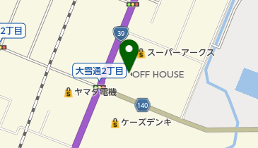 オフハウス旭川パルプ店の地図画像