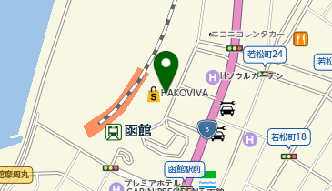 GOLD’S GYM函館北海道の地図画像
