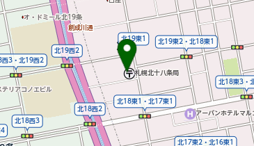 まいばすけっと北18条東1丁目店の地図画像