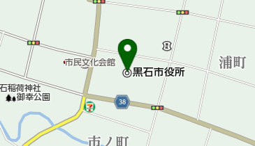 黒石市役所の地図画像