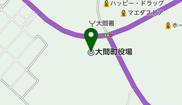 大間町役場の地図画像