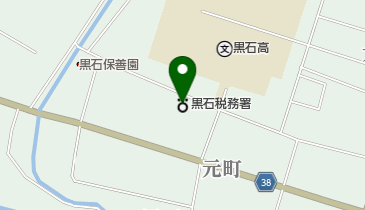 黒石税務署の地図画像