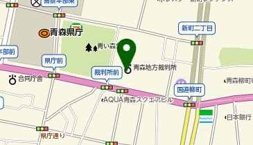 青森簡易裁判所の地図画像