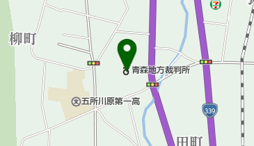 五所川原簡易裁判所の地図画像