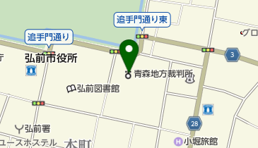 弘前簡易裁判所の地図画像