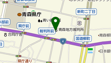 青森家庭裁判所の地図画像