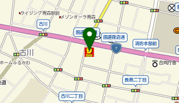 ゆうちょ銀行仙台支店デイリーヤマザキ青森古川店内出張所の地図画像