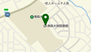 青森大学附属図書館本館の地図画像