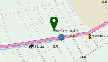 家族葬ホール偲北園の地図画像