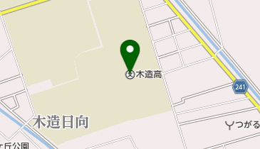 青森県立木造高校の地図画像