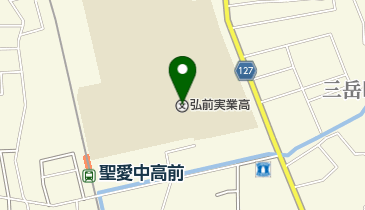 青森県立弘前実業高校の地図画像