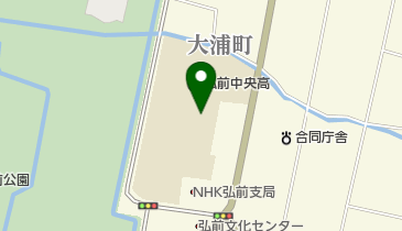 青森県立弘前中央高校の地図画像