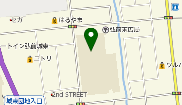 弘前市立東中学校の地図画像