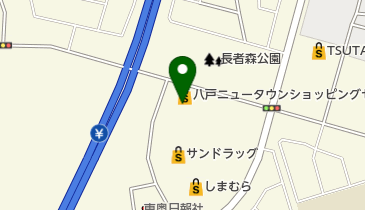 ユニバース八戸ニュータウン店の地図画像