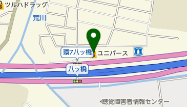 ユニバース筒井店の地図画像