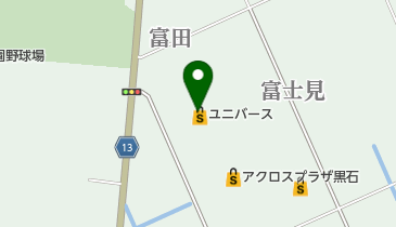ユニバース黒石富士見店の地図画像