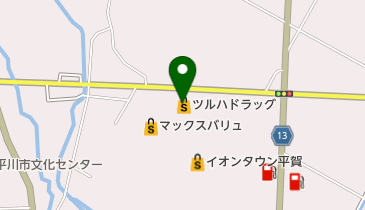 ツルハドラッグ平賀店の地図画像