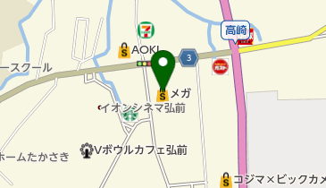 メガ城東北店の地図画像