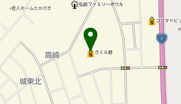 ミキハウス弘前さくら野百貨店の地図画像