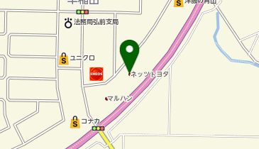 青森トヨタ自動車ツインプラザ弘前城東店の地図画像