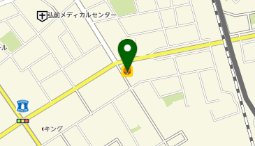 天丼てんや弘前店の地図画像