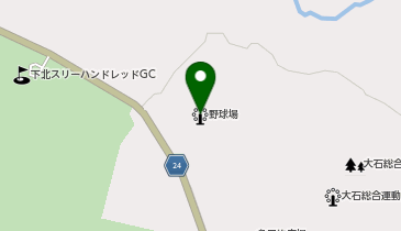 六ヶ所村大石総合運動公園野球場の地図画像