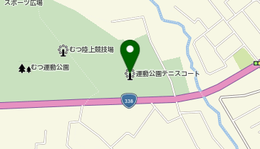 むつ運動公園テニスコートの地図画像
