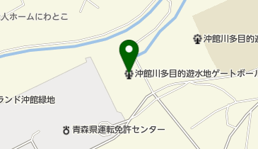 沖館川多目的遊水地ゲートボール場の地図画像
