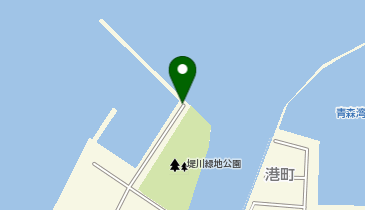 青森漁港堤川河口の地図画像